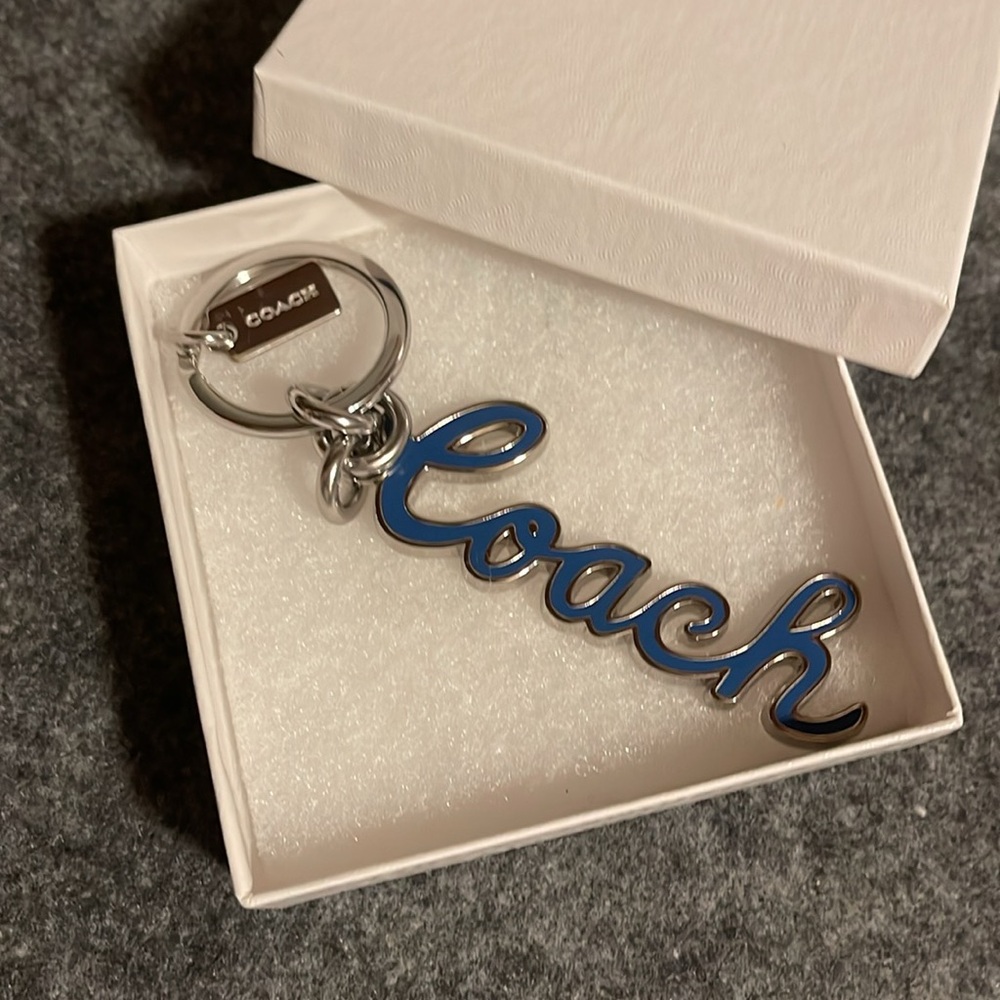 Blue Coach Keychain